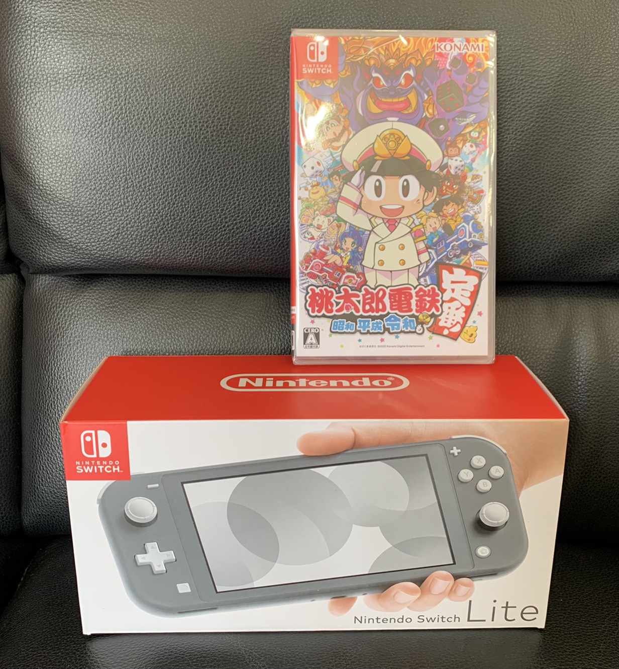 買取商品：【新品】Nintendo Switch Lite グレー ＆ 桃太郎電鉄(ソフト)