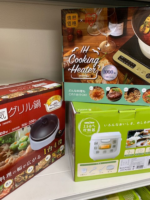 買取商品：【中古品】炊飯器＋グリル鍋＋クッキングヒーター