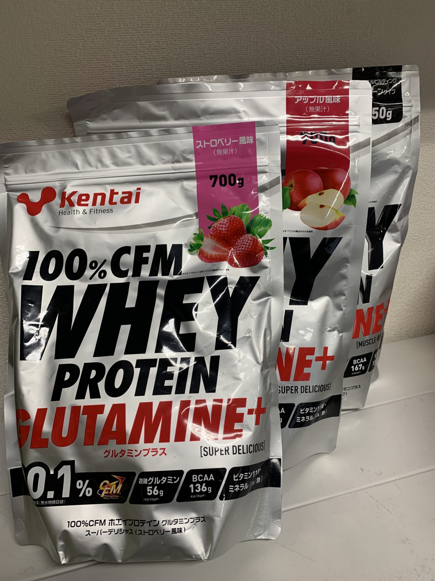 買取商品：Kentai 100％CFM WHEY PROTEIN PROTEIN GLUTAMINE+ 3袋