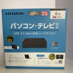 I・O DATA パソコン・テレビ対応　USB3.2 Gen1対応ハードディスク 4TB