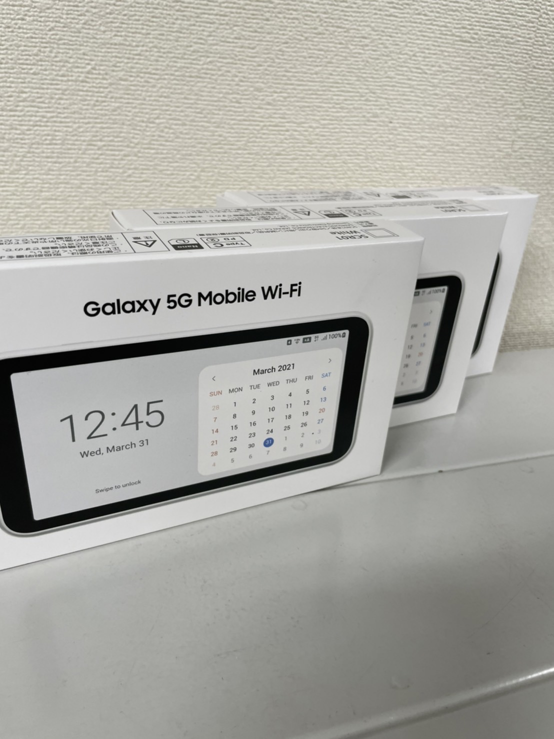 買取商品：au Galaxy 5G Mobile Wi-Fi SCR01 新品未使用　3台
