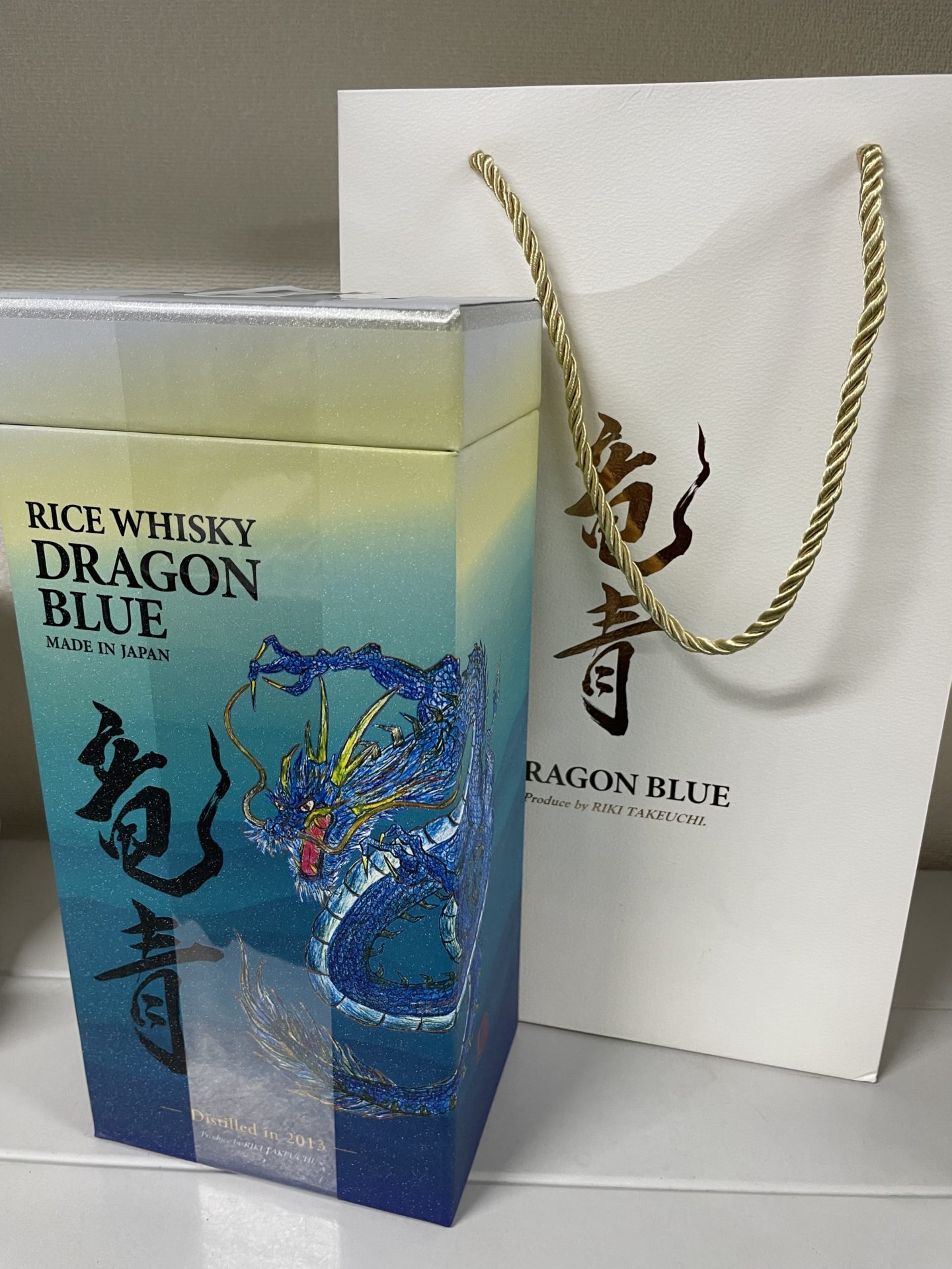 買取商品：久米仙酒造　RICE WHISKY DRAGON BLUE 750ml