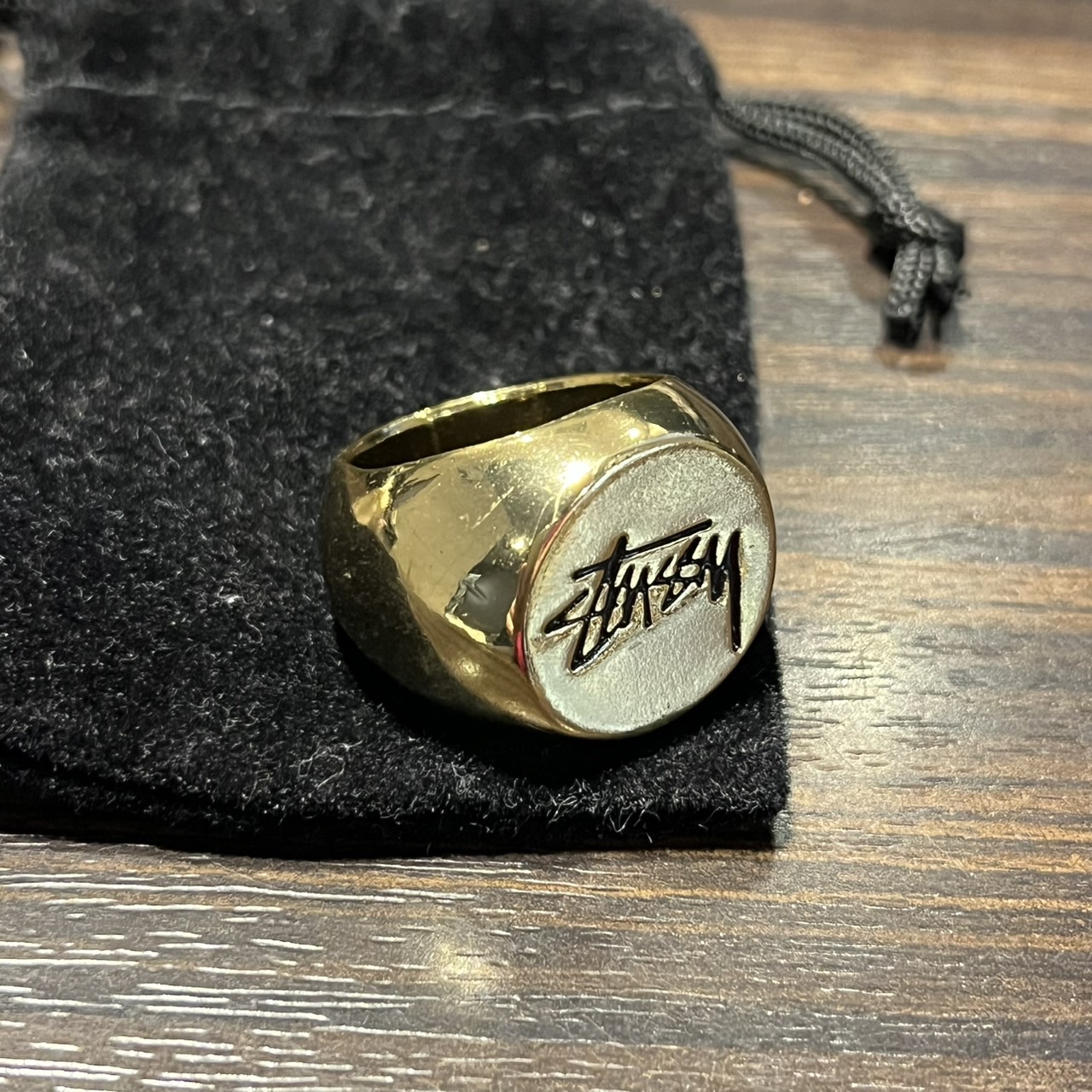買取商品：【行橋店】OLD Stussy リング ゴールドカラー