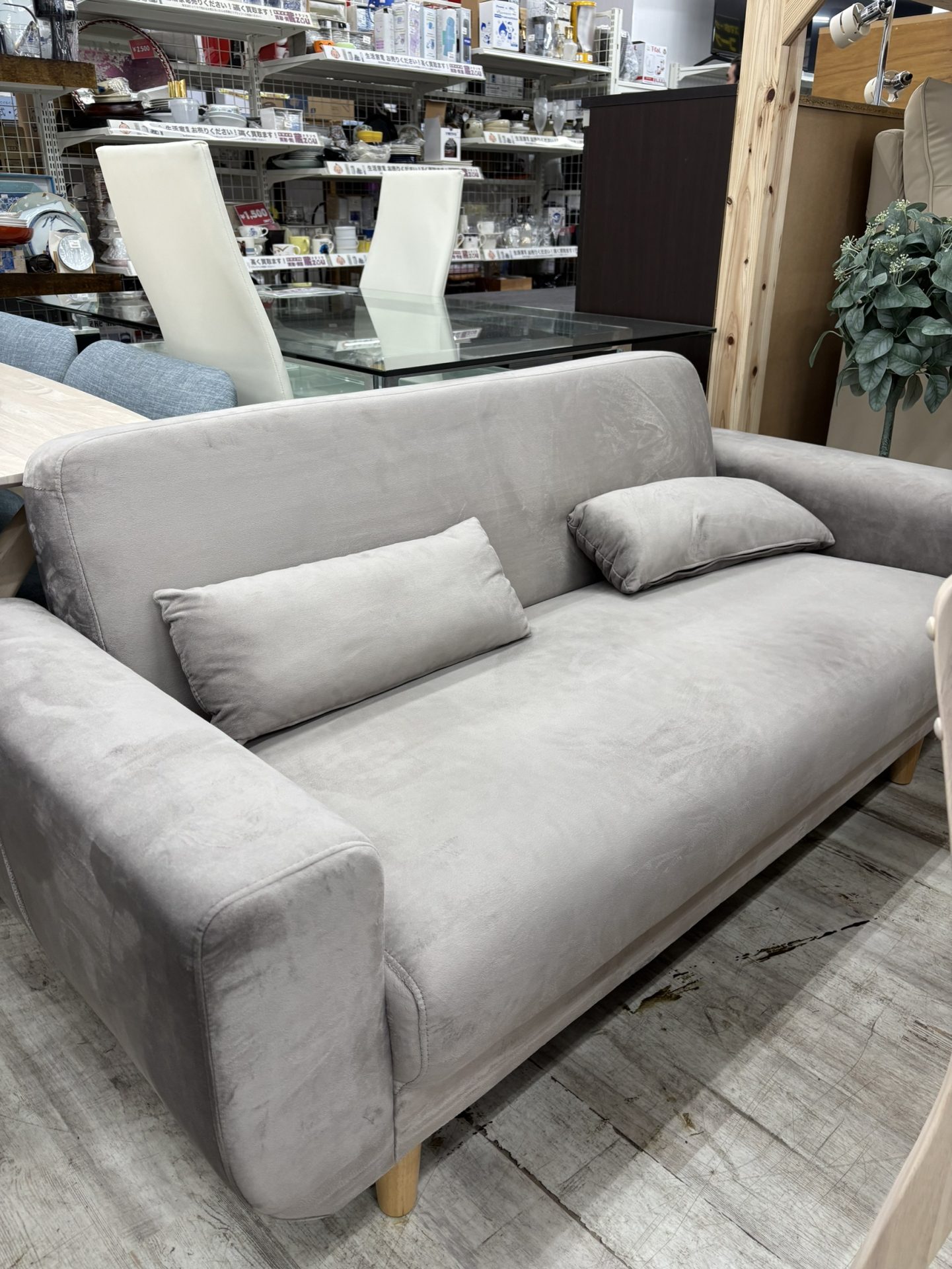 買取商品：２人がけソファー ベージュブラウン