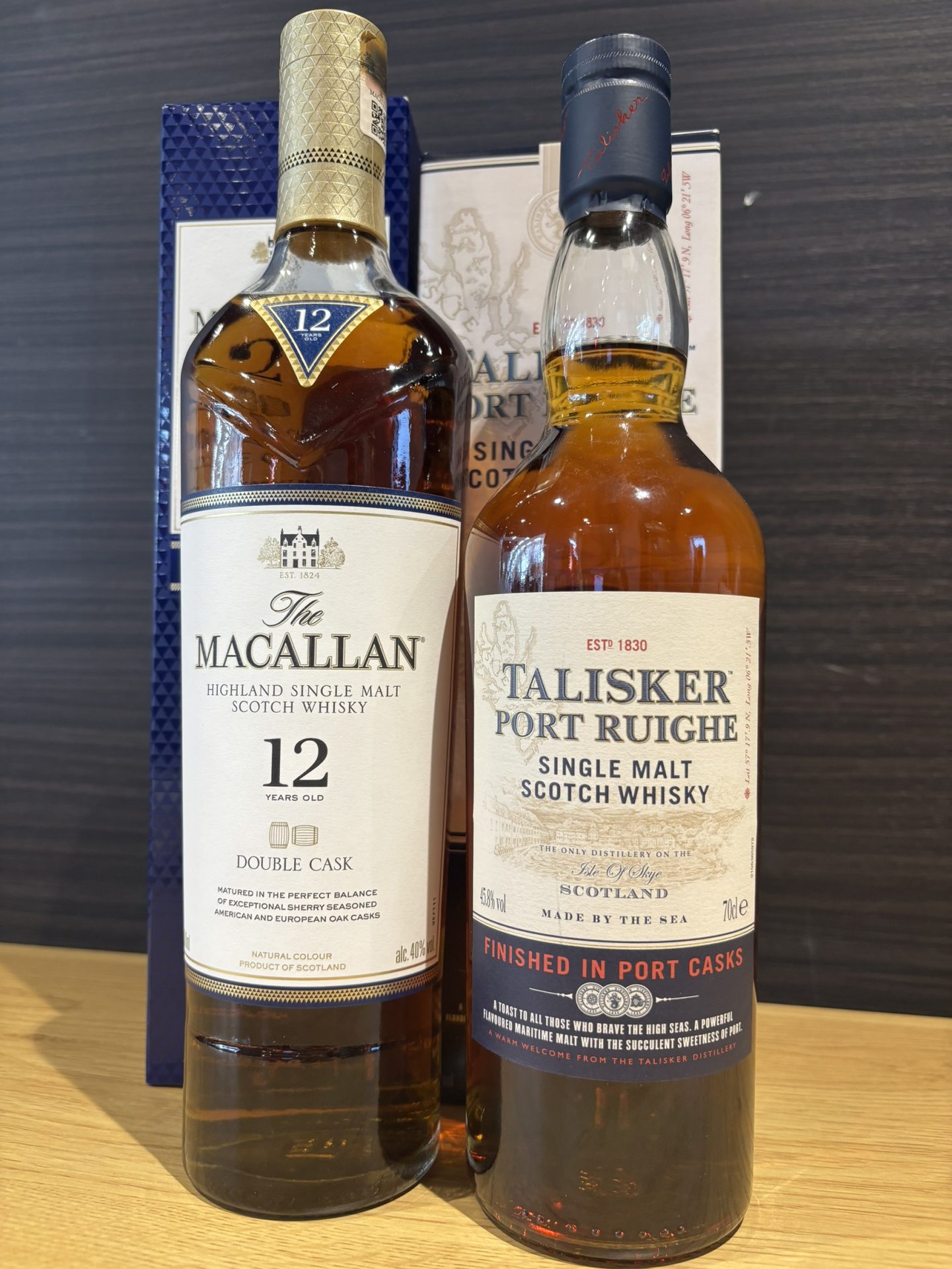 買取商品：マッカラン/タリスカー ウィスキー2点