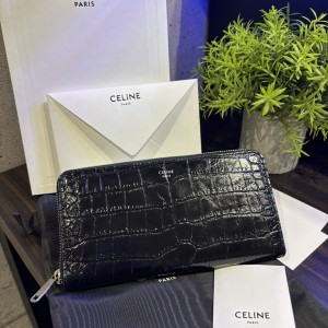 セリーヌ 長財布 クロコ型